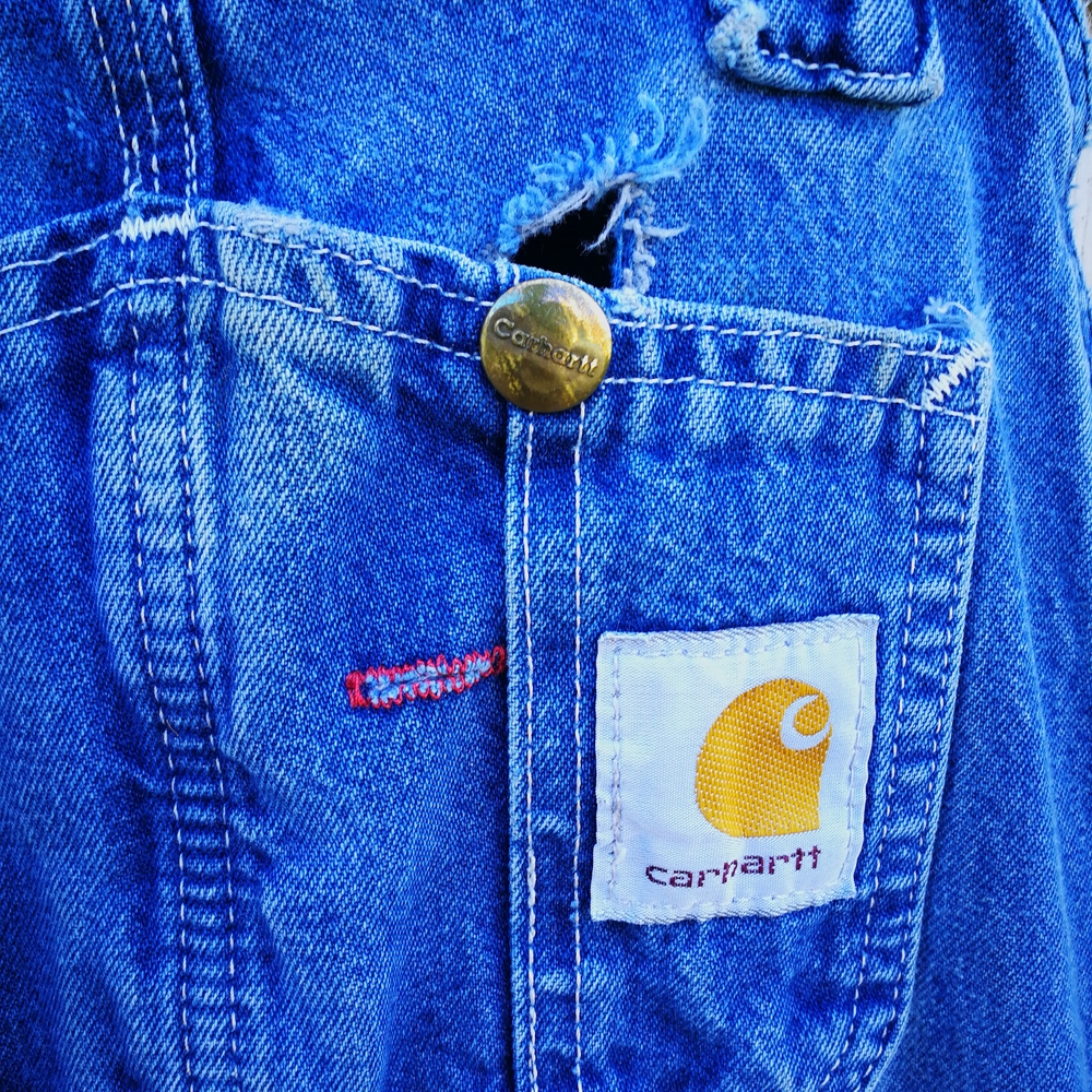Carhartt Blue Denim Women's Overalls - Picture 6 of 12